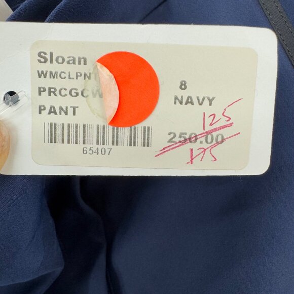 ICB New York Pants Womens Navy Blue Black Stripe Made in Japan Size 8 - Picture 3 of 9